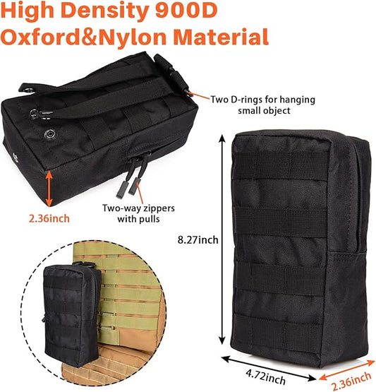 BOOSTEADY 36PCS Attachments for Tactical Backpack Vest Belt,D-Ring Grimloc Locking Gear Clip, Web Dominator Elastic Strings, Strap Management Tool Buckle,Hydration Tube Clips,Key Ring,MOLLE Bag