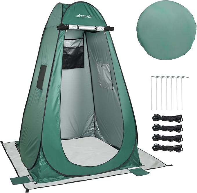 Pop Up Shower Tent, 75” x 48”x 48” Portable Outdoor Bathroom Privacy Shower Camping Tent Changing Toilet with Carry Bag, for Camping Hiking Beach Picnic Fishing