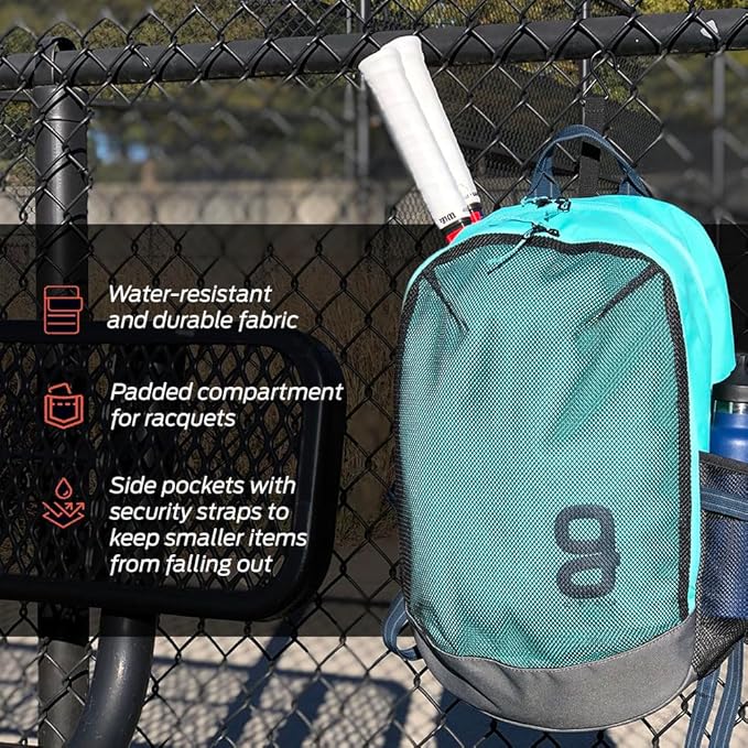 Tennis Backpack, Aether Series, Large Capacity, External Waterproof Compartment, Multi-Use For Travel, Laptop, Water Sports, Gym, or Tennis