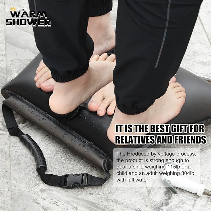 Solar Showers,3rd Generation Outdoor Shower Bag,A Model of Durability,4 Gallon/15L- Portable Shower for Camping,Camp Shower kit with hot Water.