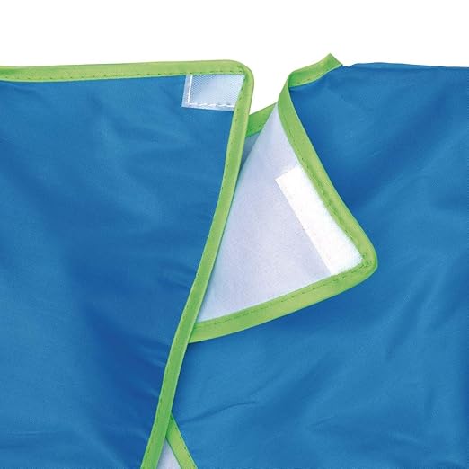 Colorations Long Sleeve Polyester, Set of 4, Machine Washable, 30" Wide and 16" Long, Soft and , Kids Smock, Crafting Smock, Smock for Children, Painting Smock