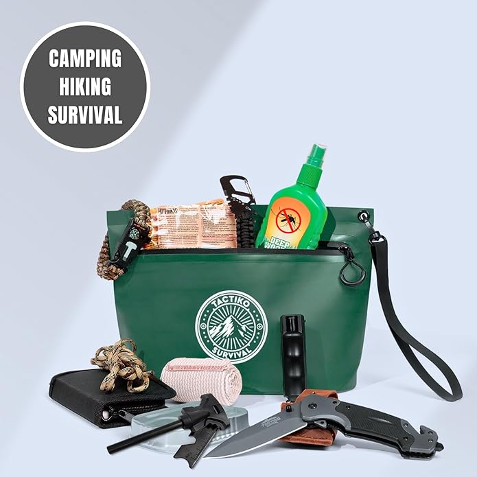 Tactiko Heavy-Duty 2L Splash Water Resistant Zipper Pouch - Hold-All Organizer for Dry Bags, Travel Bags