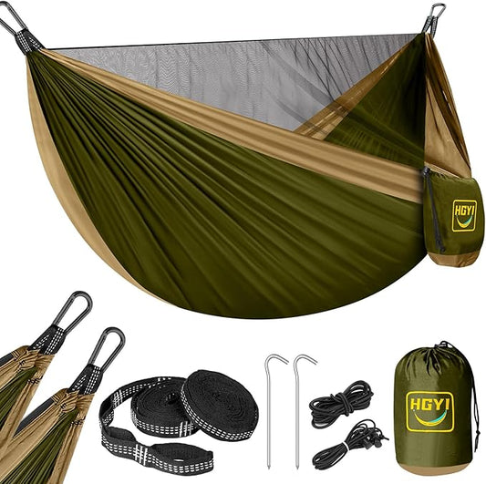 Camping Hammock Mosquito Net,Double & Single Portable Hammocks Hammocks with 2 Tree Straps,Hammock Tent for Travel Camping,Camping Accessories for Indoor Outdoor Hiking Backpacking Backyard Beach