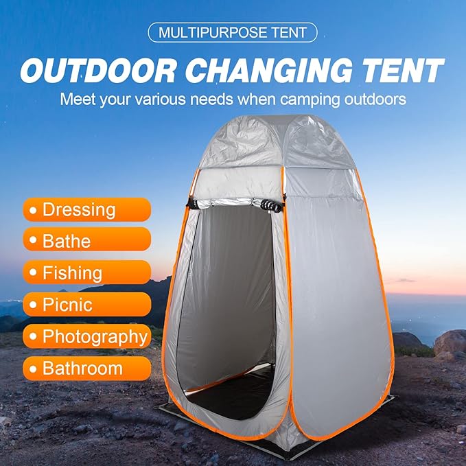 Portable Pop-up Shower Privacy Tent,Spacious Dressing Room,Used for Shower and Dressing Mobile Toilet Hunting Outdoor Camping Beach