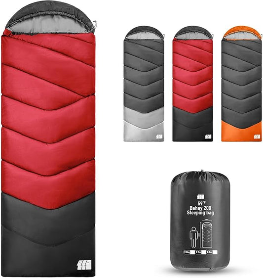 Sleeping Bags for Adults Cold Weather,Portable, Waterproof,Lightweight Sleeping Bag for Tall Girls Boys with Compression Sack for Warm Camping, Hiking, Outdoor & Indoor