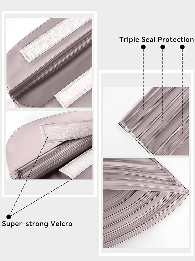 HEETA Waterproof Fanny Pack, Waterproof Pouch Dry Bag 2/3/4 Pack for Phone, Adjustable Waist Strap and Screen Touch Sensitive for Swimming Kayaking Boating Beach Fishing Diving Surfing Accessories