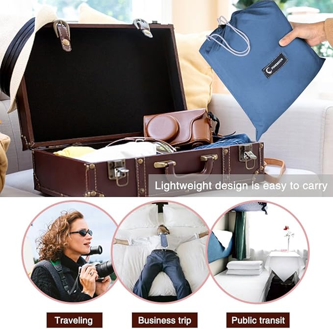 Sleeping Bag Liners Lightweight Travel Camping Sheet Sleep Bag Liner Adults Lightweight Warm Weather Hotel Compact Portable Sleeping Sack Indoor Outdoor Hostels Traveling Backpacking Hiking Blankets