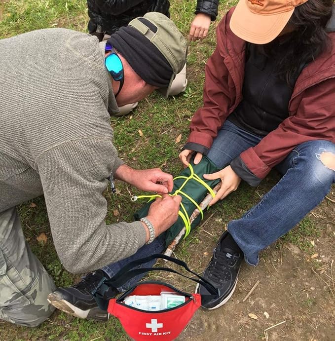AOUTACC First Aid Empty Kit,Compact and Lightweight Waterproof First Aid Bag Empty with Zippered for Emergency at Home, Office, Car, Outdoors, Boat, Camping, Hiking(Bag Only) (2 Pack Fanny Pack)