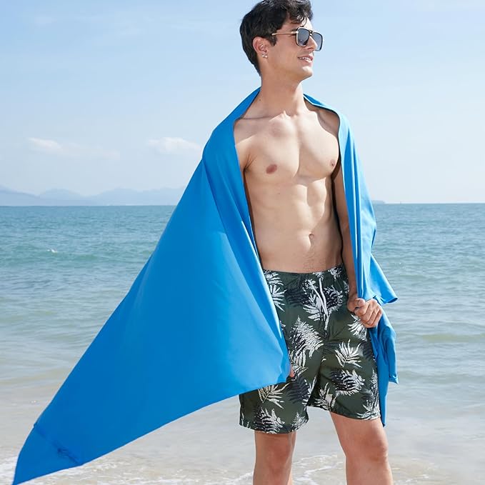 Rainleaf Microfiber Towel Perfect Travel & Gym & Camping Towel. Quick Dry - Super Absorbent - Ultra Compact - Lightweight. Suitable for Trip, Beach, Shower, Backpacking, Pool