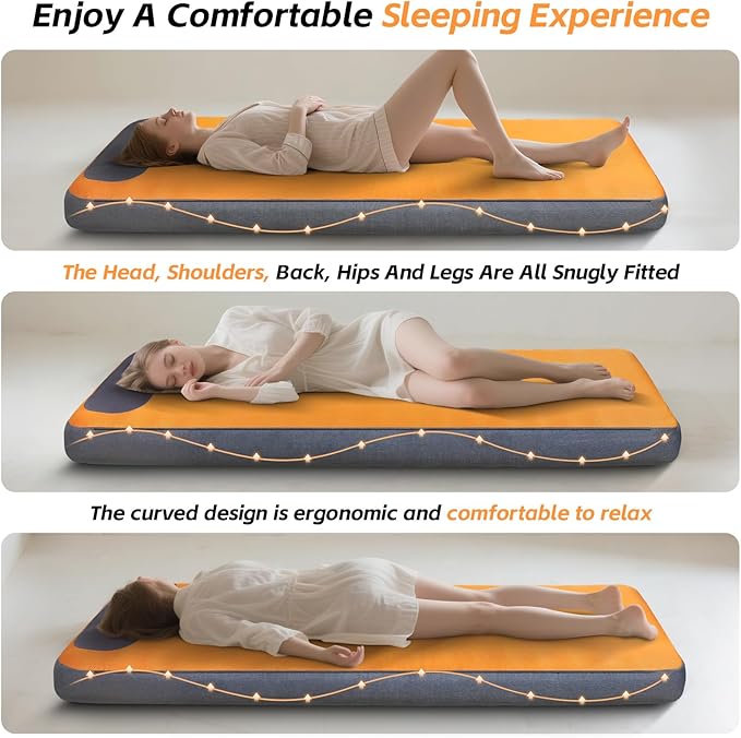 Self Inflating Sleeping Pad,Built-in Pump, Quickly Inflate and Deflate in 2 Minutes, Durable and Leak-Proof, Compact and Portable, Suitable for Home Travel and Camping Self Inflating Camping Pad