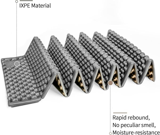 Foam Camping Pads for Hiking, Ultralight Closed Cell Mattress, Waterproof Soft Mat for Adults, Wide Picnic Yoga Mats, Folding Sleeping Pad for Outdoor Backpacking