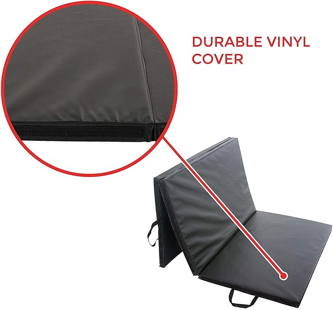 Sunny Health & Fitness Tri-Folding & Puzzle Exercise Mats – Extra Thick, Durable, Non-Slip, Water-Resistant Cushioning for Home Gym, Yoga, MMA, Gymnastics, Cardio, and Core Workouts