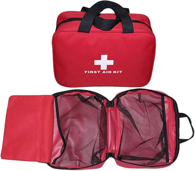 AOUTACC 3 Pack Nylon First Aid Empty Kit,Compact and Lightweight First Aid Bag for Emergency at Home, Office, Car, Outdoors, Boat, Camping, Hiking(Bag Only)