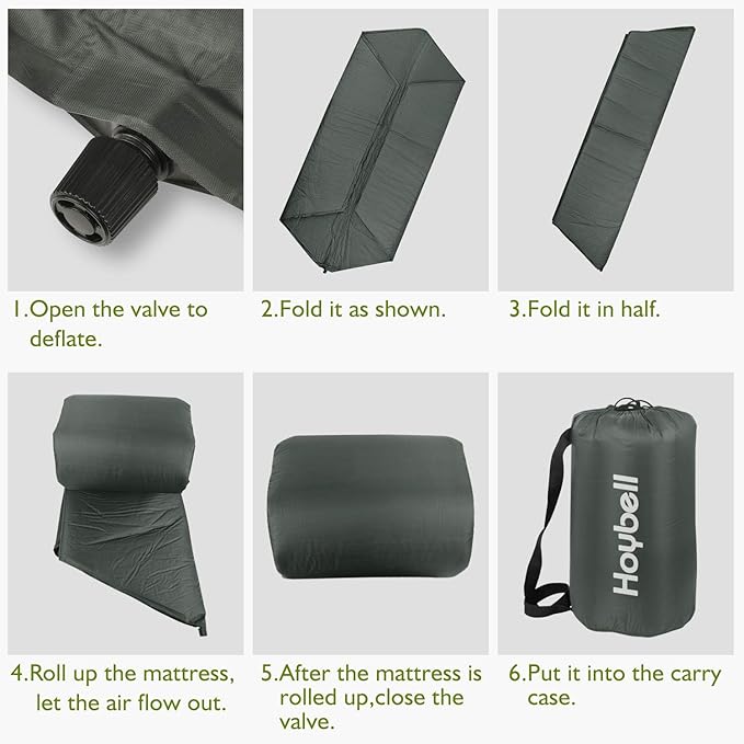 Playpen Mattress, Compatible with Regalo My Play Play Yard, Self Inflatable Comfortable with Carry Case - Dark Grey