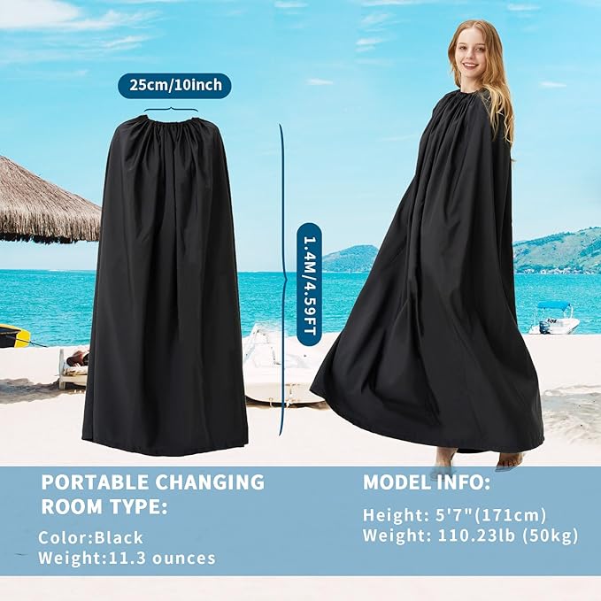 Portable Changing Room Changing Tent for Dancer Instant Dressing Cover Ups Privacy Shelters for Beach Car Boating Taking Photo, 4.59ft Length
