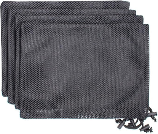 4 PCS Multi Purpose Nylon Mesh Drawstring Storage Ditty Bags for Travel & Outdoor Activity