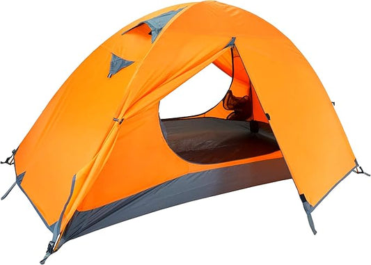 Azarxis Camping Tent 1 2 3 4 Man Person 3 4 Season Easy Set Up Waterproof Double Layer Lightweight Aluminum Rod Tents for Backpacking Hiking Trekking Travel Climbing Outdoor Activities