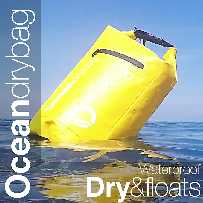 Oceandrybag - Waterproof Dry Bag Backpack - Floating Dry Sack Portable for Kayaking, Beach, Rafting, Boating, Hiking, Camping, Fishing with Waterproof Phone Case