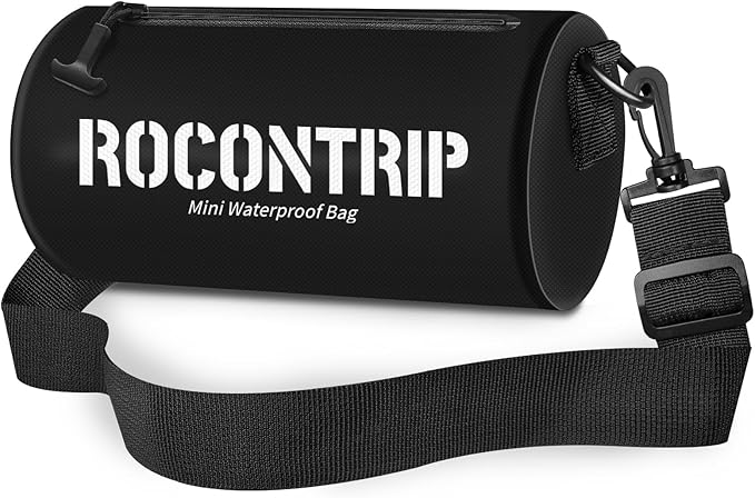 ROCONTRIP Crossbody Waterproof Bag IPX8 Dry Bag With Airtight Zipper Dry Sacks lightweight Portable Swimming Bag For Swimming Kayaking Camping Boating Rafting Fishing Travelling Snorkeling