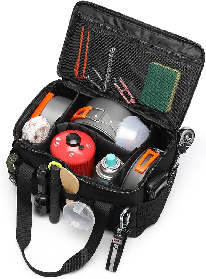 Tactical Camping Storage Bag 14L Tactical Utility Tote Bag Camping Cookware Organizer Trunk Organizer