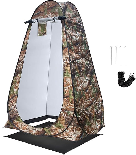 Pop Up Large Privacy Tent - 7ft Tall - Oversized Strong Camping Toilet Tent- Portable Camp Shower Pod w/Hooks- Porta Pod- Outdoor Bathroom, Potty, Changing Private Room