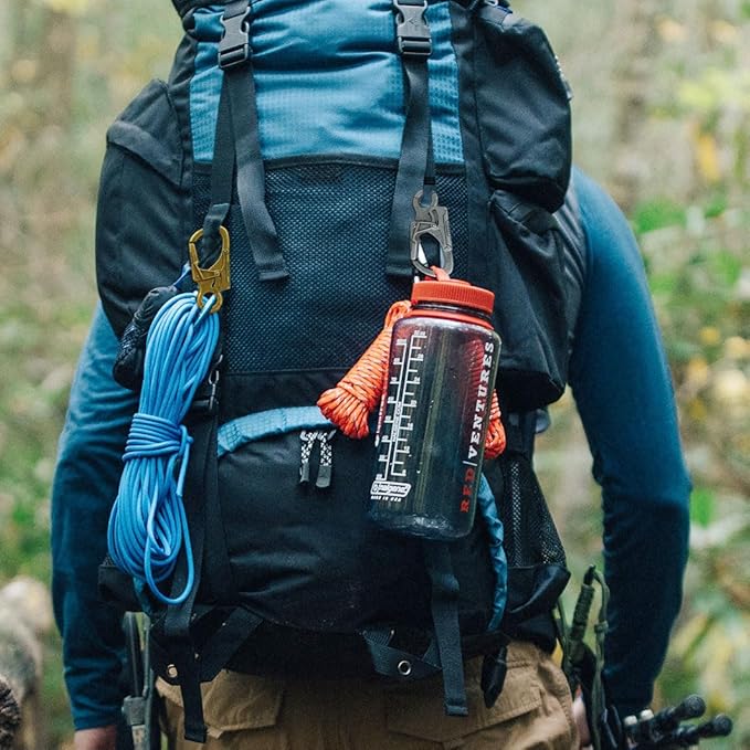 Ahiller Muscular Carabiner Hook，3.1" Alloy Thick Keychain Clip for Man, Outdoor Camping, Hiking Accessories, Key Ring