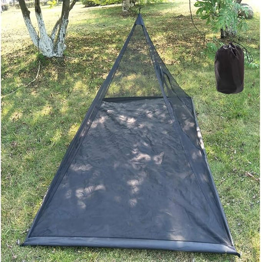 Mosquito Net for Camping Bed Compact and Ultra-Light for Travel Outdoor Netting Cover Lightweight Mesh (Black)