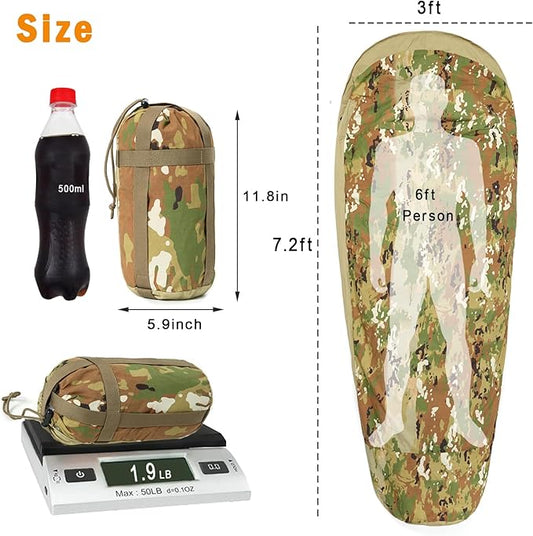 Bivy Cover Sack for Military Army Modular Sleeping System, Waterproof Outer Shell for Sleeping Bag, Minimalist Stealth Shelter