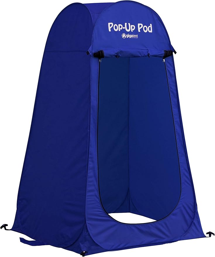 GigaTent Pop Up Pod Changing Room Privacy Tent – Instant Portable Outdoor Shower Tent, Camp Toilet, Rain Shelter for Camping & Beach – Lightweight & Sturdy, Easy Set Up, Foldable
