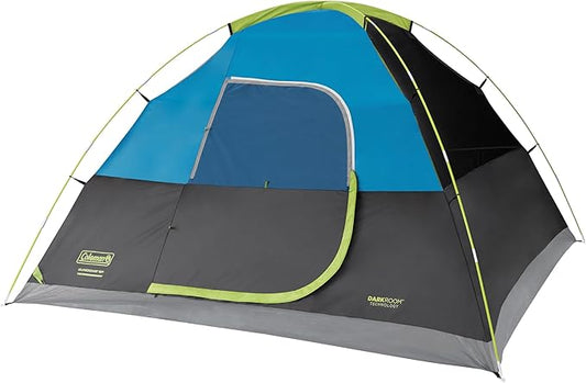 Coleman Sundome Dark Room 4/6 Person Tent, Blocks 90% of Sunlight to Keep Inside Cool, Weatherproof Tent with Rainfly Sets Up in Minutes