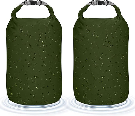 Desoto Waterproof Dry Bag 2 packs, 2L/5L/10L/20L/40L/70L Dry Sack Lightweight Portable, Dry Storage Bag to Keep Gear Dry Clean for Kayaking, Gym, Hiking, Swimming, Camping