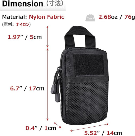 Azarxis Molle Pouches, Tactical Compact EDC Small Utility Pouch Waist Bags Sundries Storage Admin Organize Gear Gadget for Military Backpack