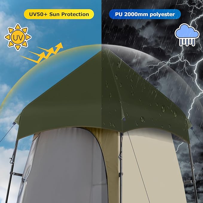 Leader Accessories 6.9 FT Portable Camping Shower Tent Outdoor Changing Room Privacy Tent for Camping, Toilet, Shower