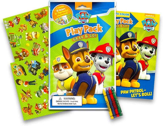 Bendon Set Of 15 Kids Play Packs Fun Party Favors Coloring Book Crayons Stickers (Nickelodeon Paw Patrol)