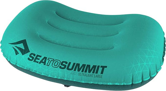 Sea to Summit Aeros Ultralight Inflatable Camping and Travel Pillow, Large (17.3 x 12.6), Sea Foam