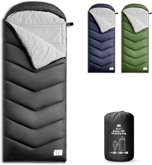 Sleeping Bags for Adults Cold Weather,Portable, Waterproof,Lightweight Sleeping Bag for Tall Girls Boys with Compression Sack for Warm Camping, Hiking, Outdoor & Indoor