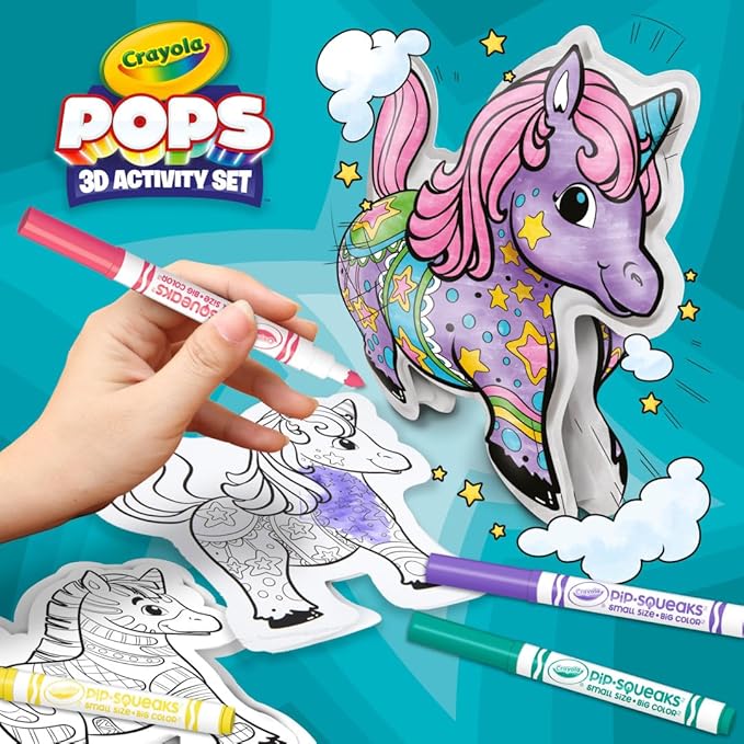 Crayola Pops Inflatable Characters, Coloring Set for Kids, Gift for Boys & Girls, Ages 5, 6, 7, 8