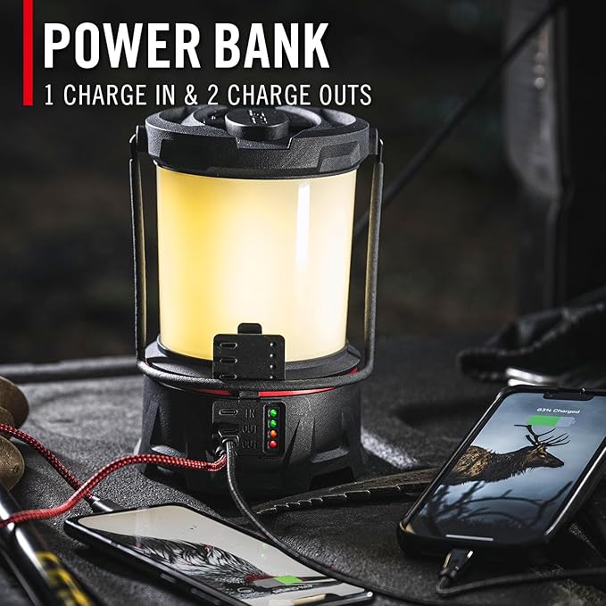 COAST EAL55R Dual Color LED Emergency Light, 3000 Lumen, 10+ Nights of Light, Variable Light Control, Durable for Outdoor & Survival, Black