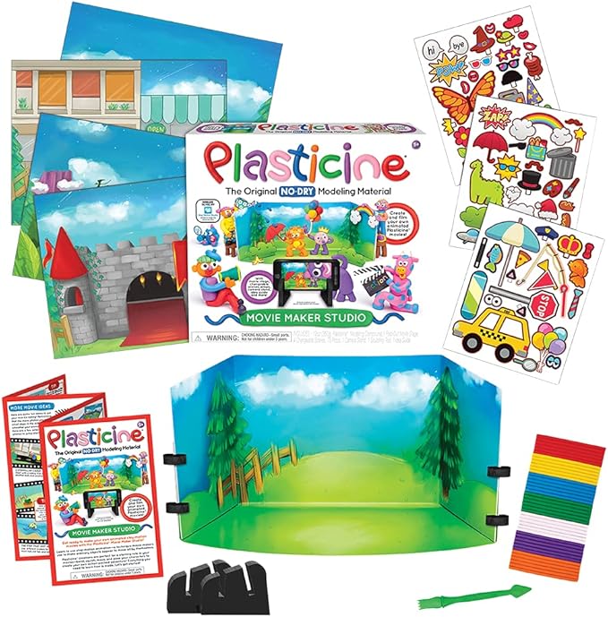 Plasticine Movie Maker Studio — No-Dry Modeling Material — Creative Kit — Ages 5+
