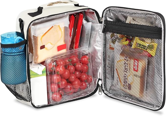 Funny Animal Cat Reusable Lunch Bag, Insulated, Spacious, Waterproof, Suitable for Boys and Girls, 10.5 x 3.5 x 9.5 inches