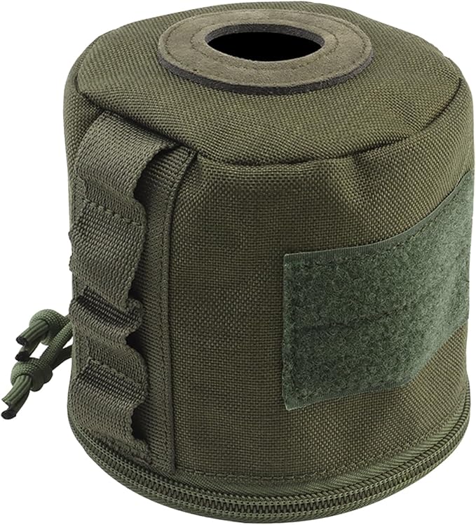 AOUTACC Tactical Roll Paper Storage Bag,Toilet Roll Paper Storage Holder with Molle Mounting Strap,Tissue Cover Organizer for Outdoor Camping,Hiking,Tactical Game-Green