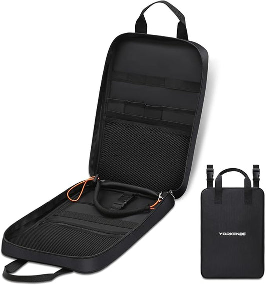 Camp Kitchen Organizer, High Capacity Camping Cooking Utensils Bag, with Hanging Hooks and Paper Towel Holder, Multi-pocket Waterproof Portable Storage for BBQ Outdoor Cooking Essentials