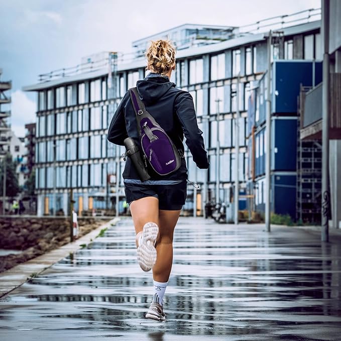 AmHoo Sling Backpack Chest Shoudler Crossbody Bag Water Resistant Hiking Daypack