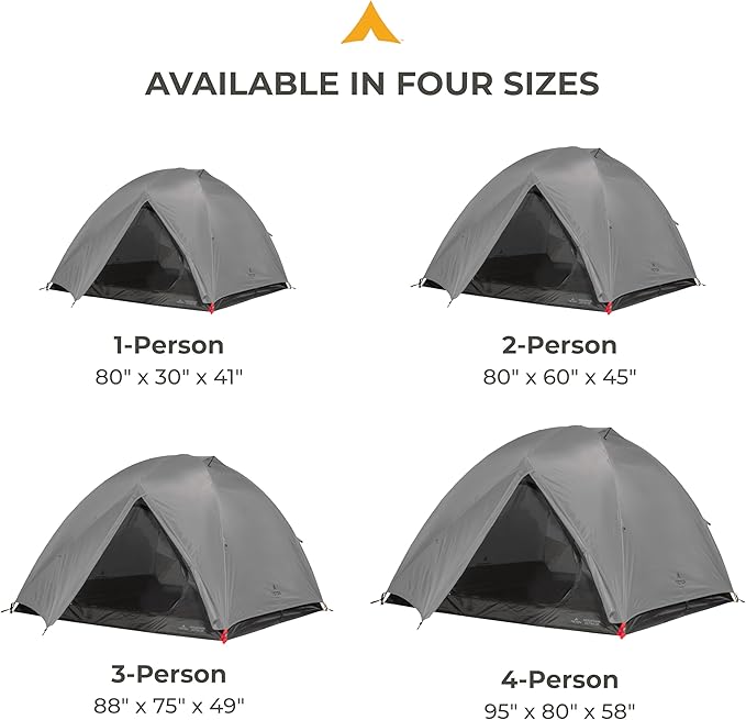 TETON Sports Mountain Ultra Tents, 1-4 Person Backpacking Tent, Lightweight, Perfect for Camping, Hiking and Backpacking – Waterproof and Built to Last