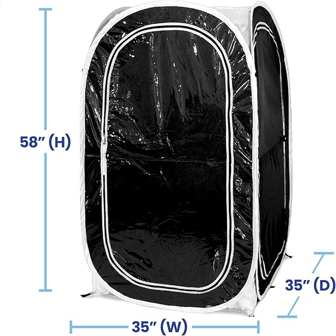 WeatherPod 1-Person Pop-Up Pod with Tinted Panels – Pop-Up Weather Pod, Protection from Cold, Wind and Rain with Added Privacy