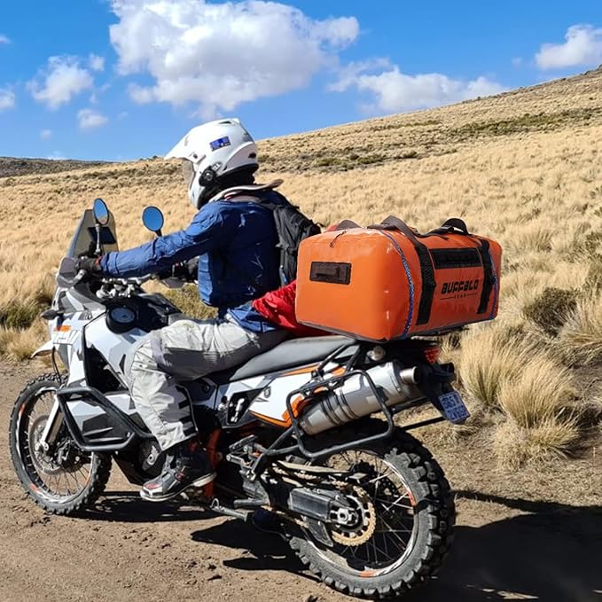 Buffalo Gear Waterproof Duffle Bag 120L Large Adventure Bag with Backpack Straps for Travel Hunting Camping Boating Kayaking Motorcycling Fishing