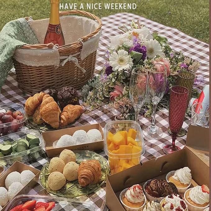 Extra Large 80x80inch Outdoor Picnic Blanket, XL Foldable Waterproof Sand Beach Mat for Beach Camping Hiking Travel Family Concerts Portable Beach Blankets(Light Brown)