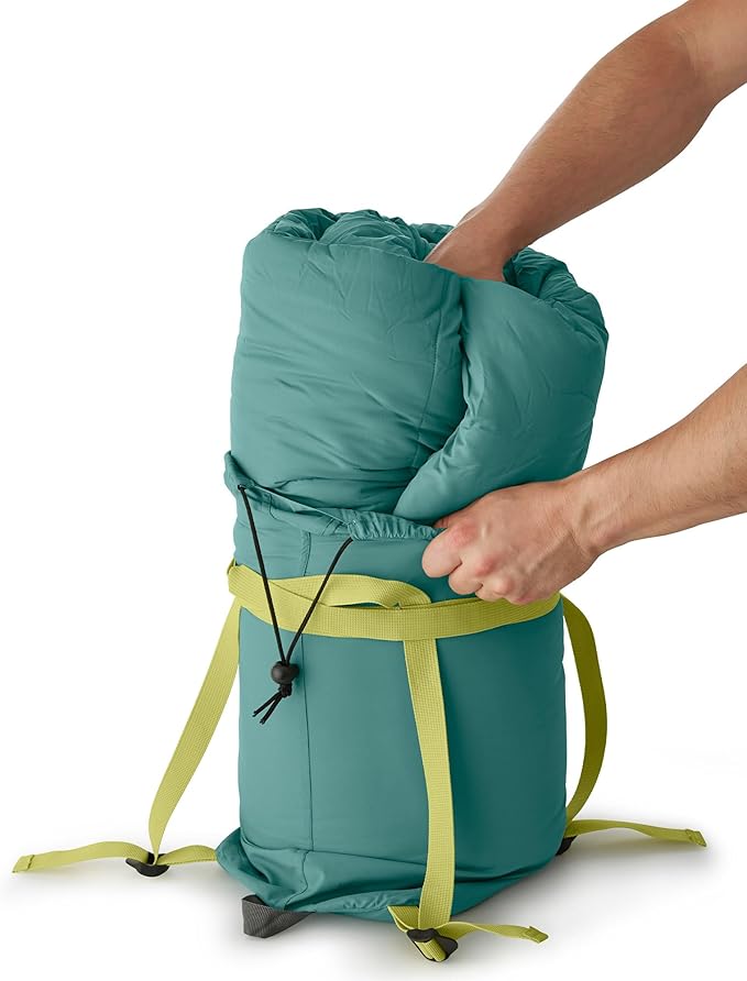 Coleman Big Bay 20°F Sleeping Bag, Adult Mummy Sleep Sack with Headrest