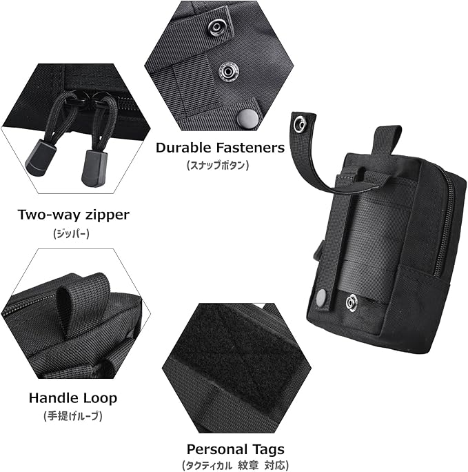 Azarxis Molle Pouches, Tactical Compact EDC Small Utility Pouch Waist Bags Sundries Storage Admin Organize Gear Gadget for Military Backpack