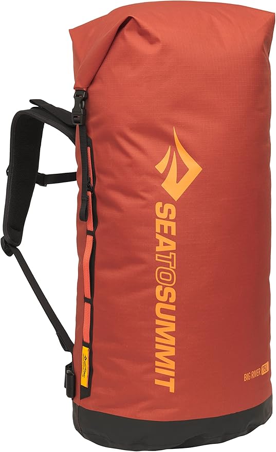 Sea to Summit Big River Dry Backpack with Adjustable Harness, 75 Liter, Picante Red